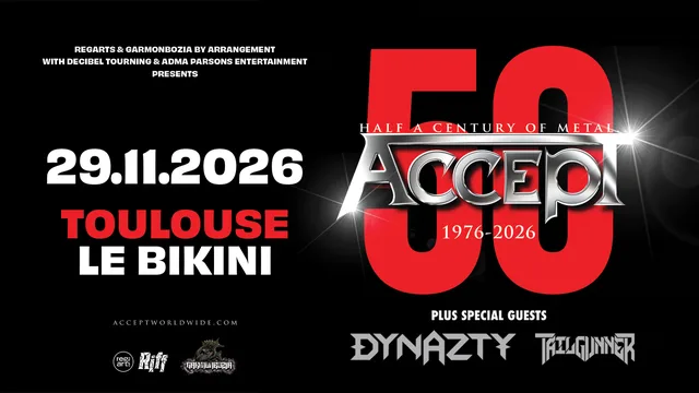 Accept 50th Anniversary Tour + Dynazty + Tailgunner