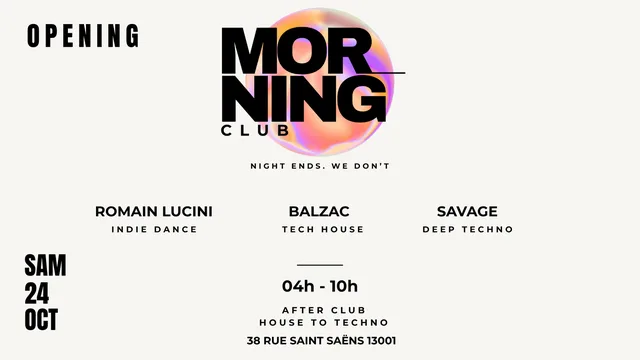After Morning Club Opening - House to Techno