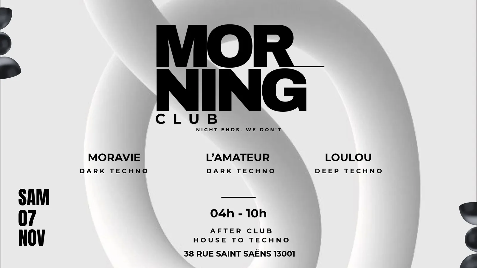 After Morning Club w/ Moravie, L'Amateur & Loulou
