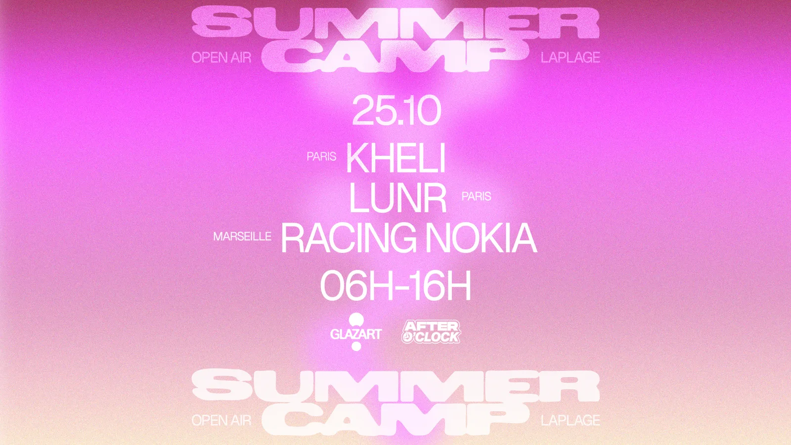 After O'Clock x La Plage Open Air : LUNR, Kheli & more