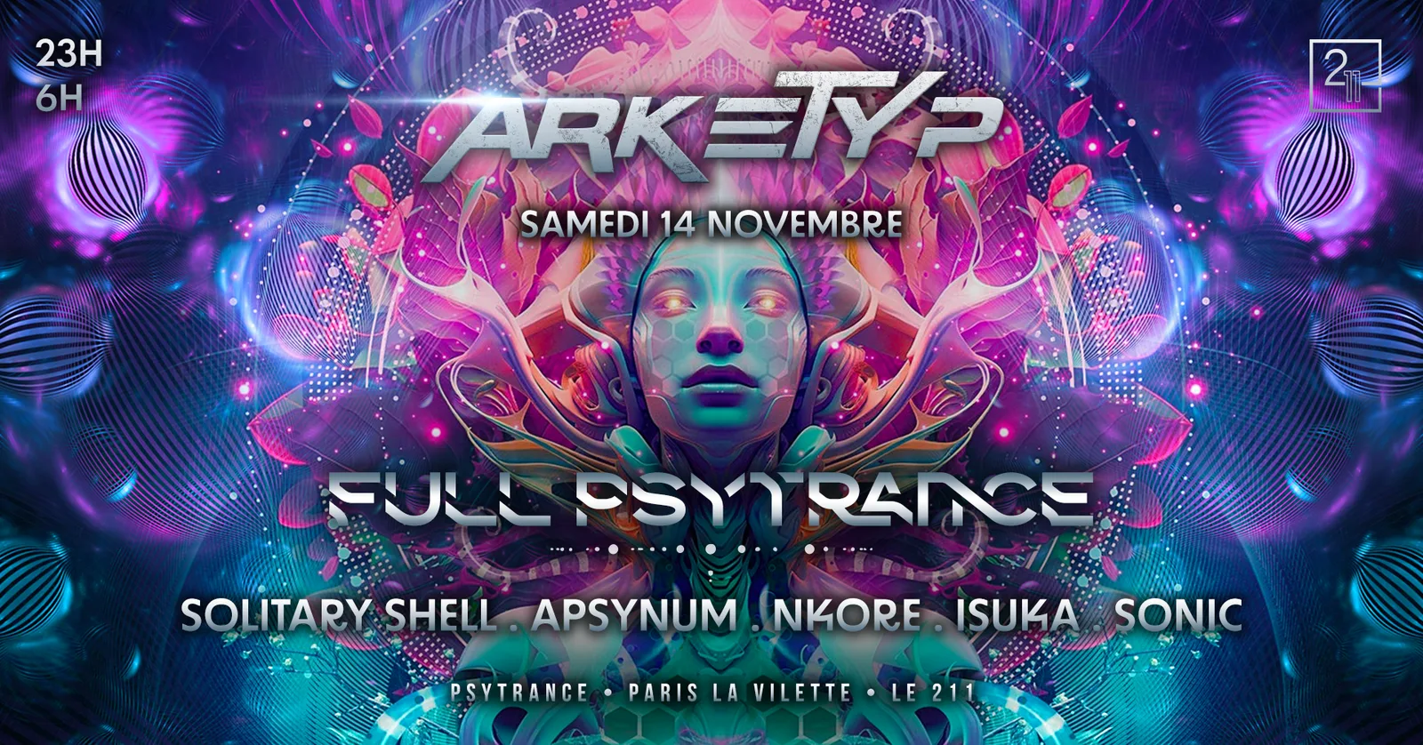 Arketyp X 211: Full psytrance / Solitary shell & more