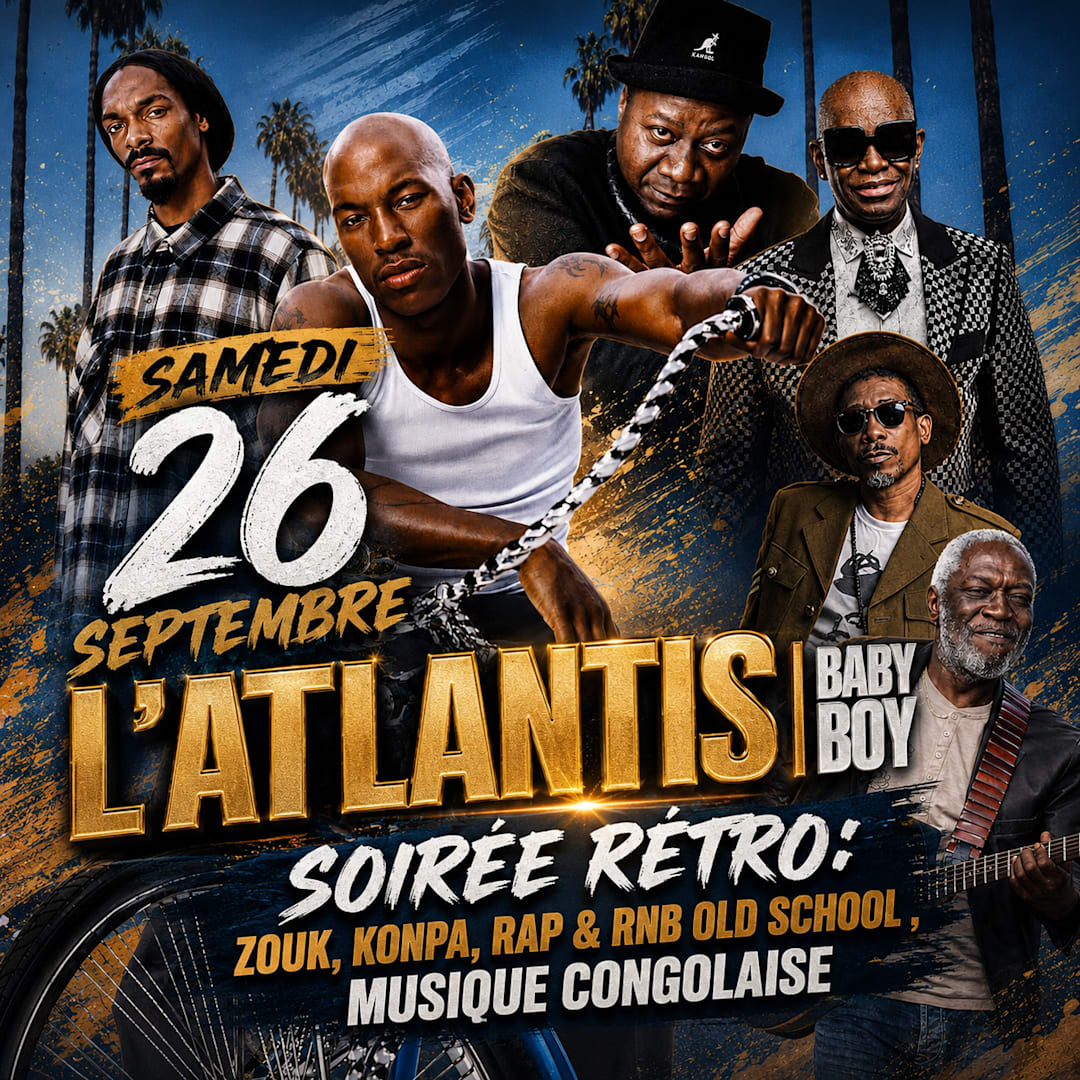 Atlantis : soirée hip hop old school, zouk, konpa