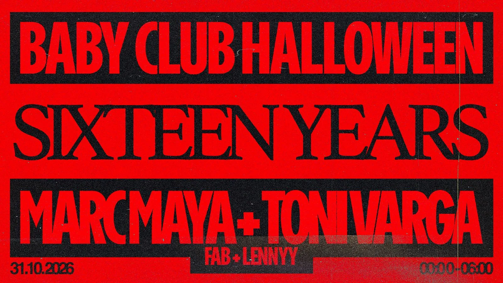 Halloween Sixteen Years : Marc Maya + Toni Varga