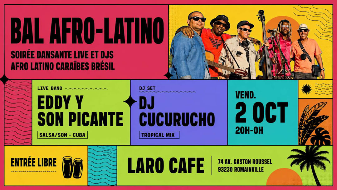 Bal Afro-Latino ! Soirée dansante live et DJs tropical vibes