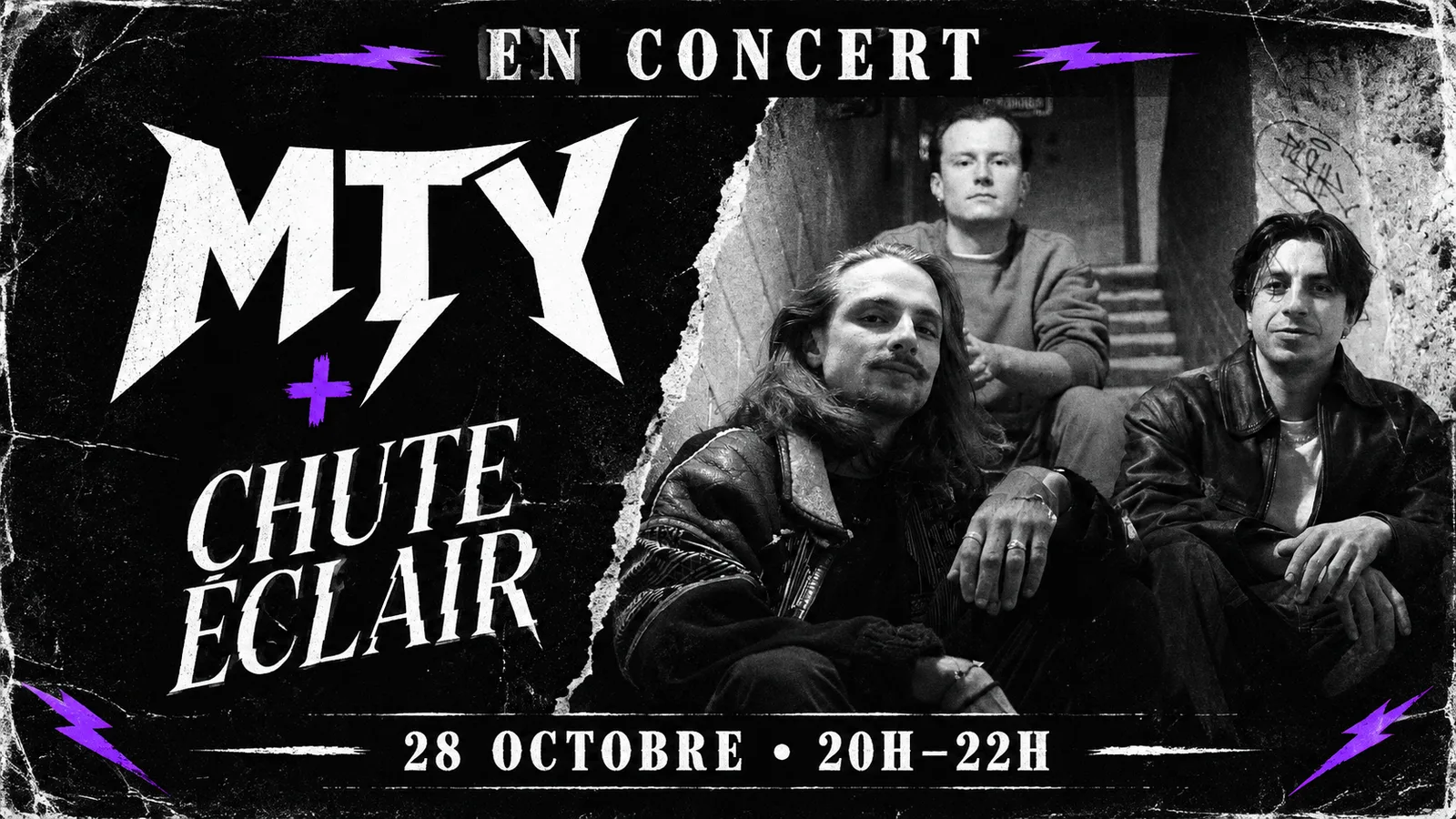 Chute Éclair en concert avec MTY