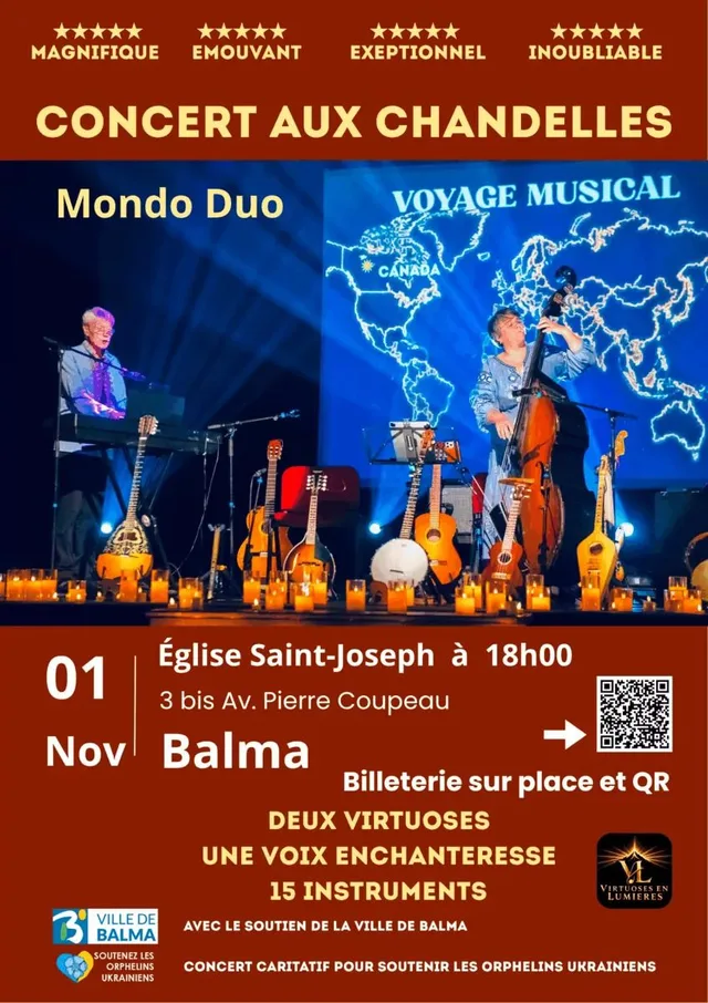Concert aux chandelles de Mondo Duo