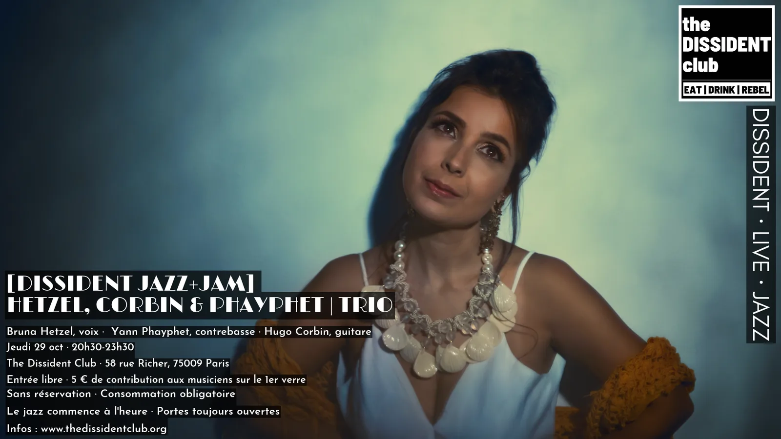 [Dissident Jazz+Jam] Hetzel, Corbin & Phayphet | Trio