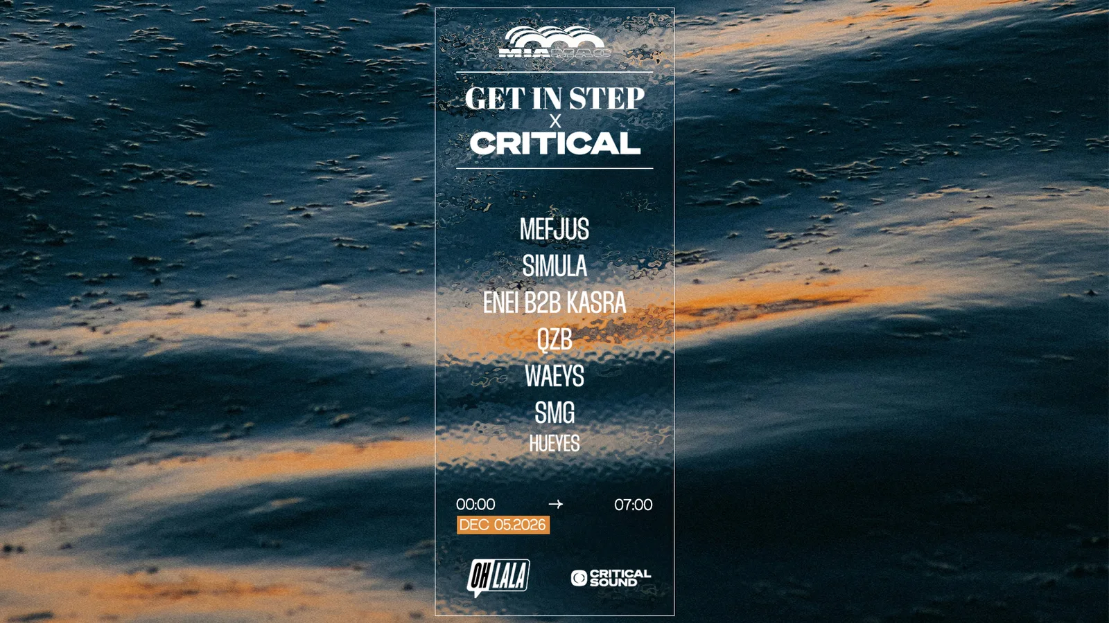 Get in Step x Critical : Mefjus, Simula, Enei B2B Kasra …
