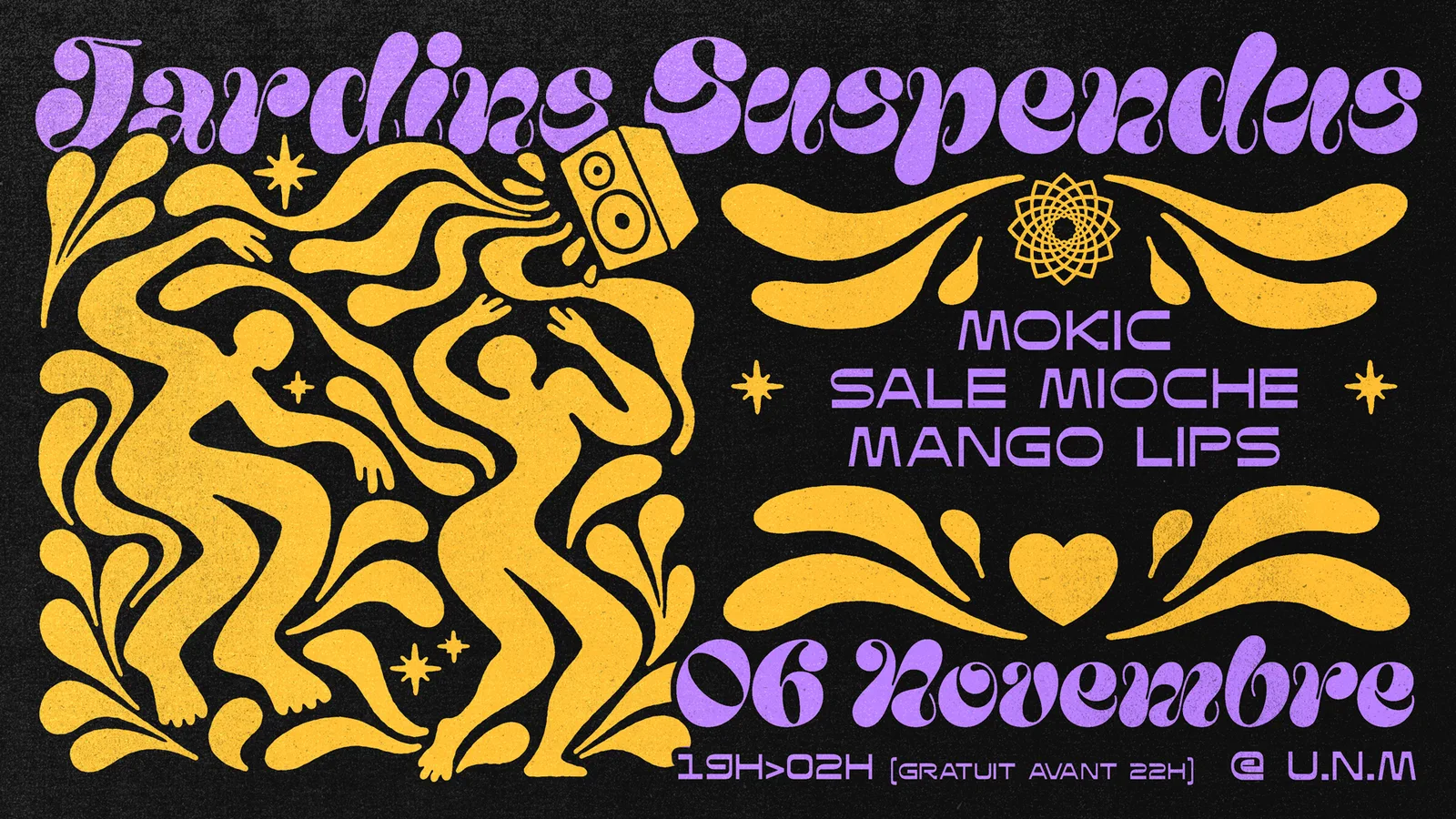 Jardins Suspendus présentent : Mokic, Mango Lips, Sale Mioche