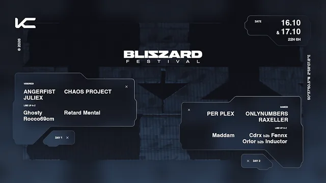 Blizzard Festival : Angerfist, Onlynumbers & more