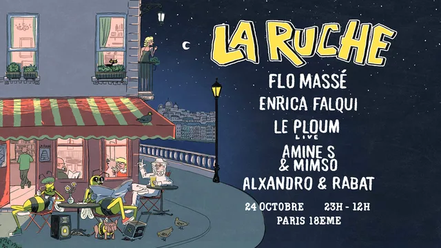 La Ruche 23h-12h: Flo Massé, Enrica Falqui, Le Ploum (live)