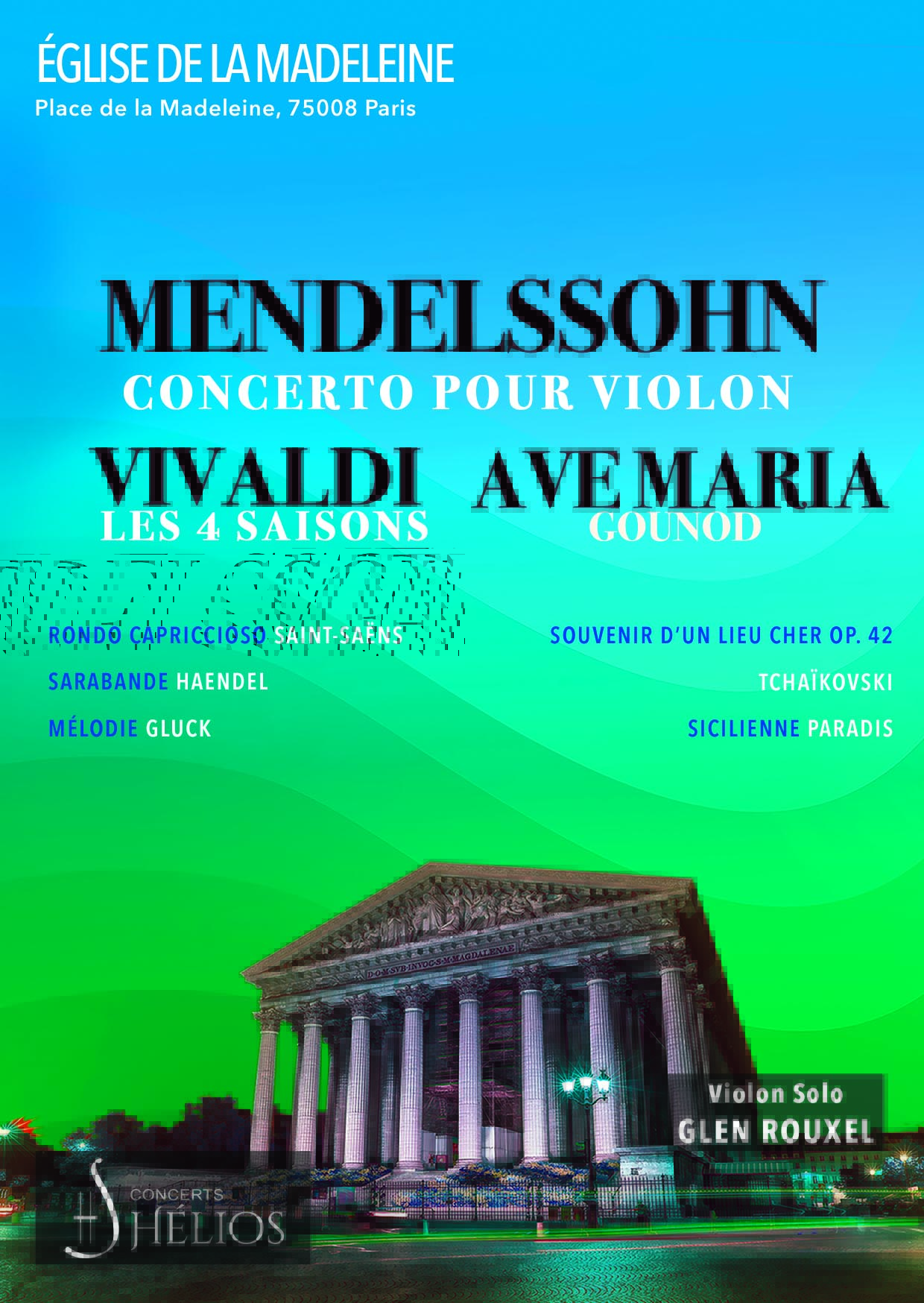 Les 4 Saisons de Vivaldi, Ave Maria, Concerto de Mendelssohn