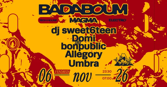 Magma, avec dj sweet6teen, Domi b2b bonpublic, Allegory et Umbra