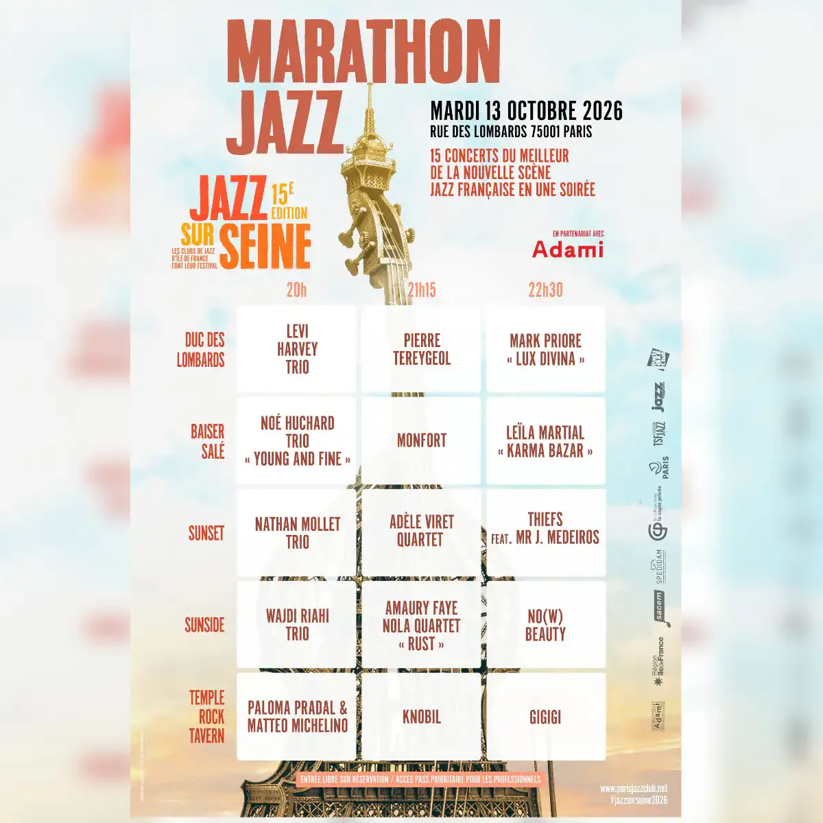 Marathon Jazz du 13 octobre