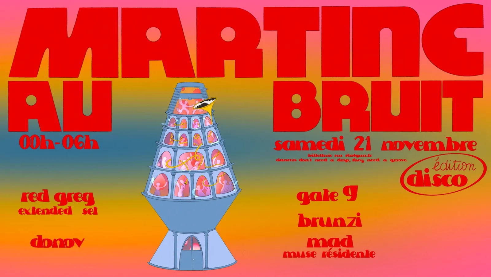 Martine Au Bruit invite Red Greg & Gate 9
