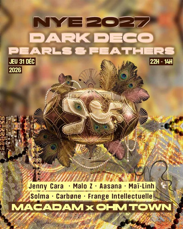 NYE 2027 · Dark Deco - Pearls & Feathers