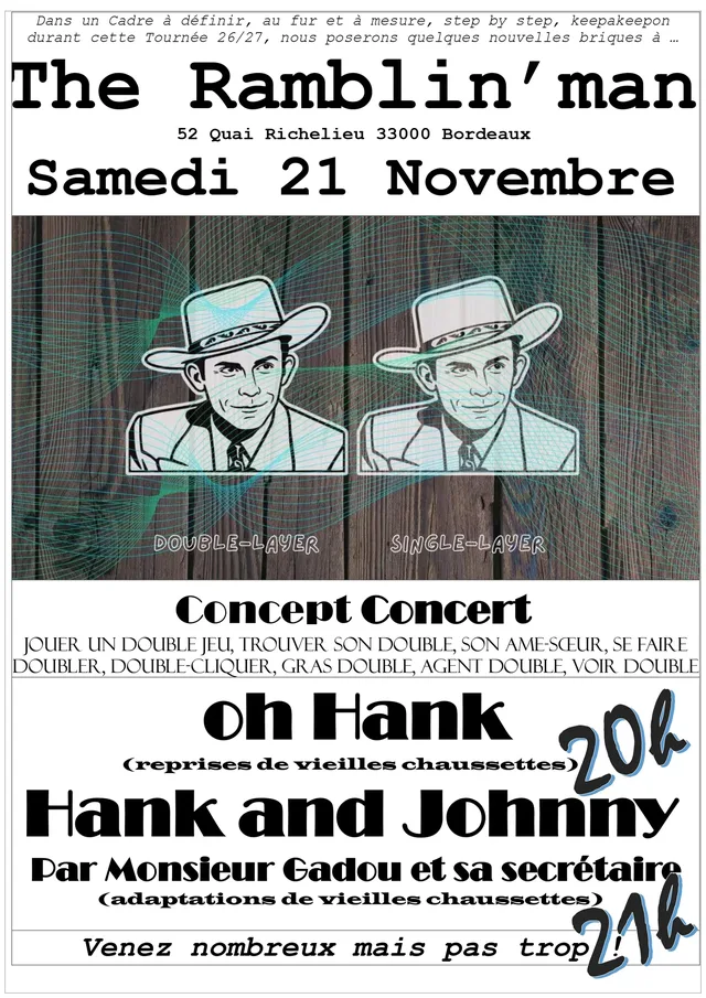 Oh Hank, Monsieur Gadou et sa secrétaire (playing Hank and Johnny)