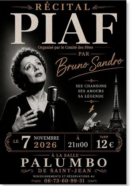 Recital Piaf par Bruno Sandro