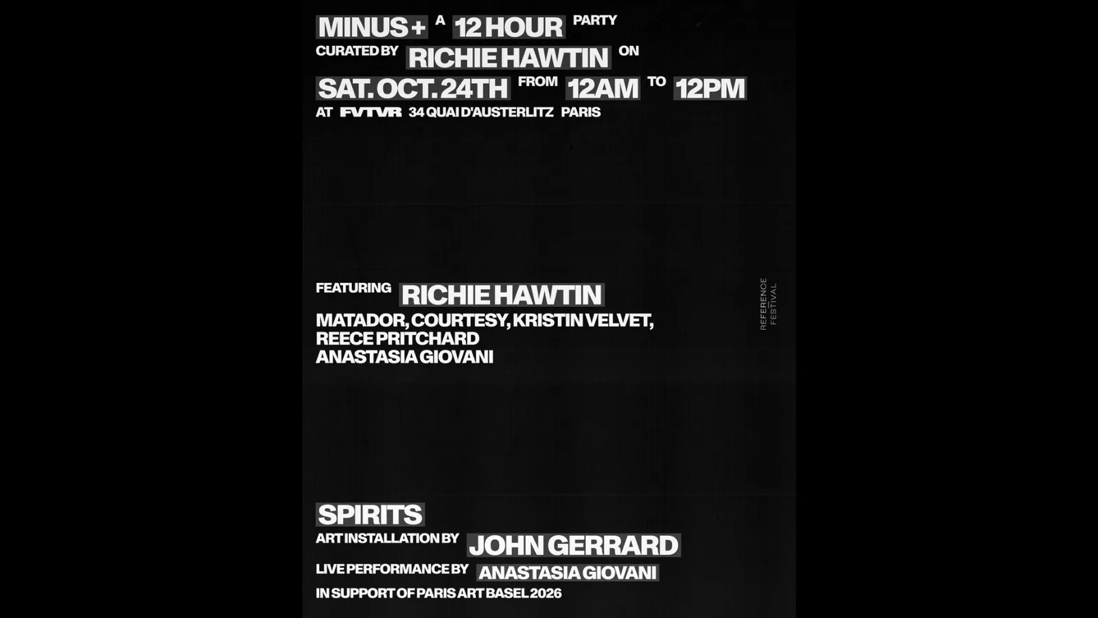 Richie Hawtin & John Gerrard : A 24-Hour Experience