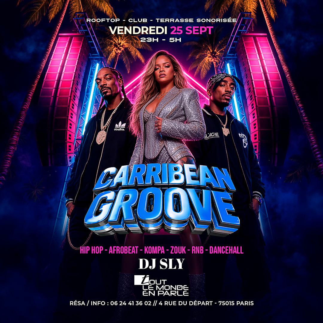 Soirée Caribbean Groove open air & hip-hop, afrobeat