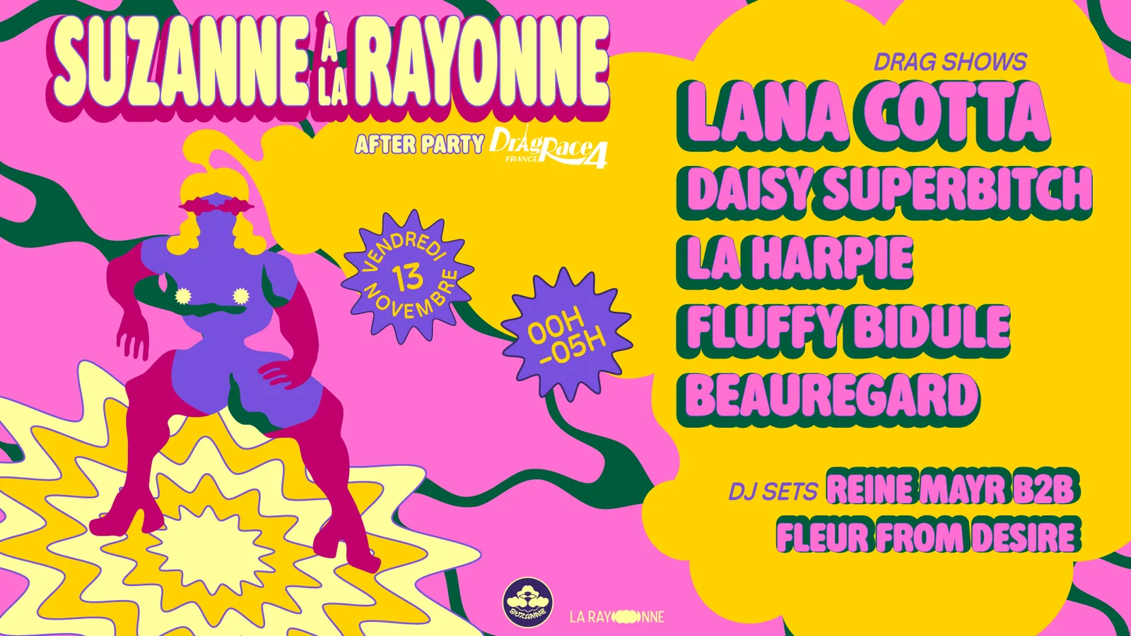 Suzanne : after party Drag Race France